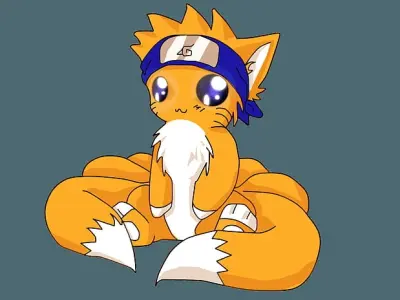 Fantasy inspired 9 tailed fox chibi sketches to love