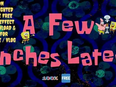 The 'a few inches later' meme - Spongebob's best time card
