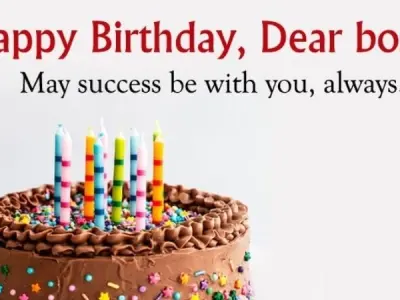 Professional birthday wishes for boss with warm words