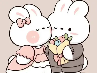 Chibi bunny - Creative cartoon bunny character art