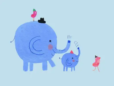 Chibi elephant - Unique illustrations for your projects