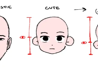 Cute chibi face collection with expressive emotions