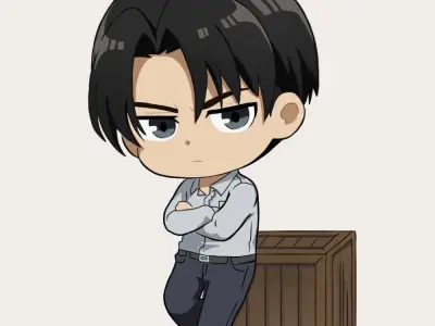Chibi Levi - Popular attack on titan chibi style artwork