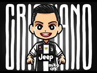 Best chibi Ronaldo cartoon wallpapers for your phones