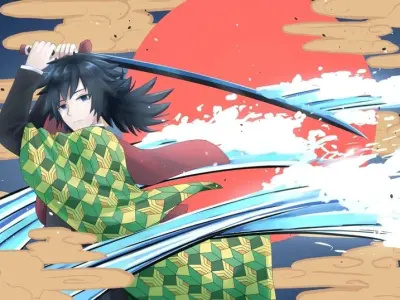 Stunning image Tomioka Giyuu in full demon slayer form