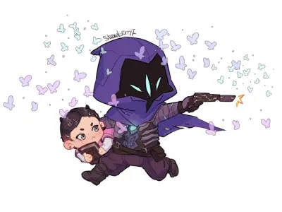 Transform your device with aesthetic Omen chibi backgrounds