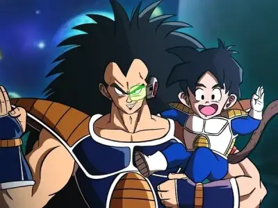 Stunning image Raditz showing his powerful Saiyan aura