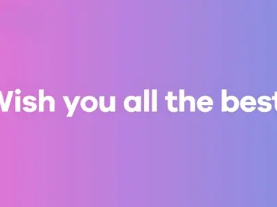 Wish you all the best on your new journey ahead today